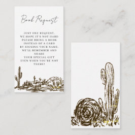Bokförfrågan Handritad Western Baby Shower Tilläggskort