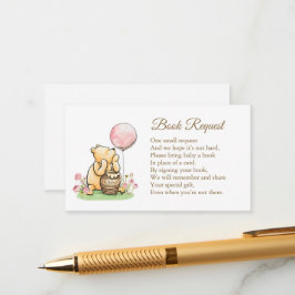 Bokförfrågan Klassisk Nalle Puh Baby Shower Neutra Tilläggskort