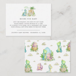 Bokförfrågan | Little Dinosaur Baby Shower Tilläggskort