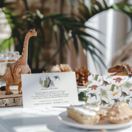 Bokförfrågan | Little Dinosaur Baby Shower Tilläggskort