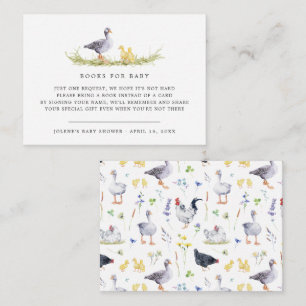 Bokförfrågan Rustik gårds-stil baby shower Tilläggskort
