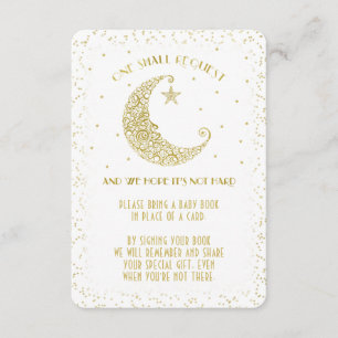 Bokförfrågan Twinkle Little Star Baby Shower Guld Tilläggskort