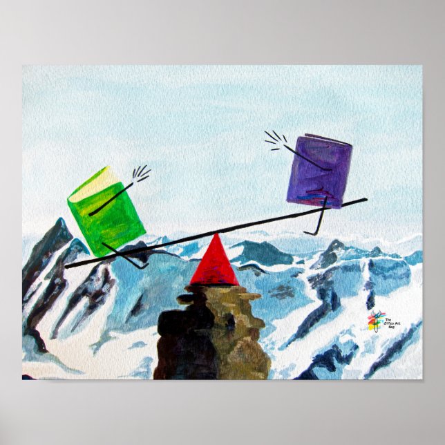 Bokföring Affisch Konst Balansera Böckerna (Framsidan)