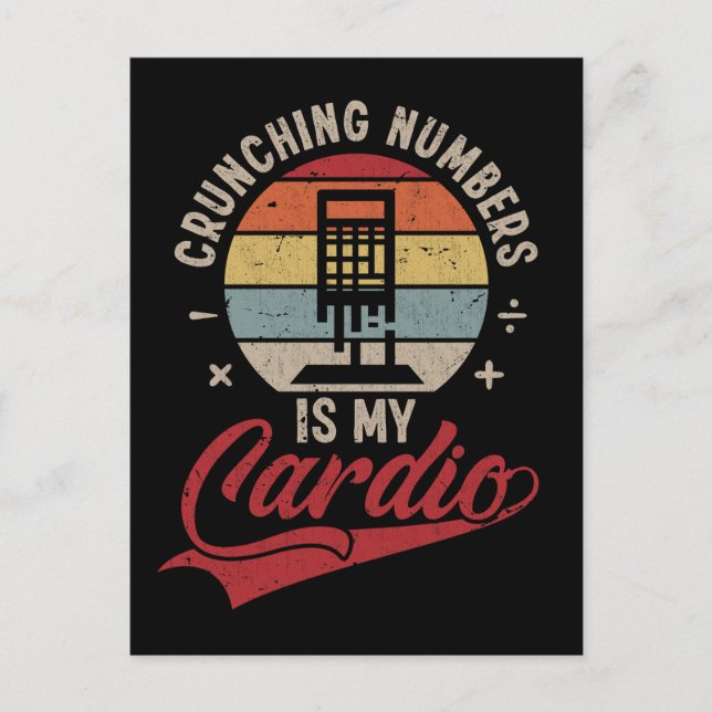 Bokföring av räkenskapskalkylator Humor CPA CPA Vykort (Framsida)