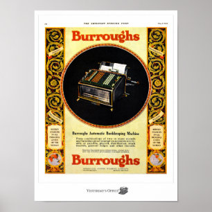 Bokföringen av kontoren Burroughs Maskin i går Poster