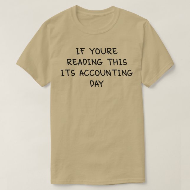 Bokföringsdag T Shirt (Design framsida)