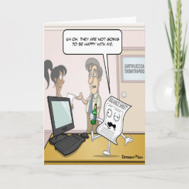 Bokföringsdisksaldo Lakan Punny Birthday Card Kort