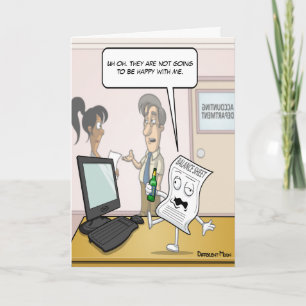 Bokföringsdisksaldo Lakan Punny Birthday Card Kort