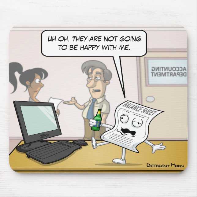 Bokföringsdisksaldo Lakan Punny Mus Pad Musmatta (Framsidan)