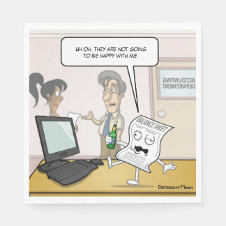 Bokföringsdisksaldo Lakan Punny Party Napkins Pappersservett