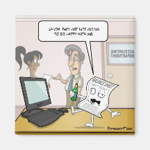 Bokföringsdisksaldo Lakan Punny Square Magnet