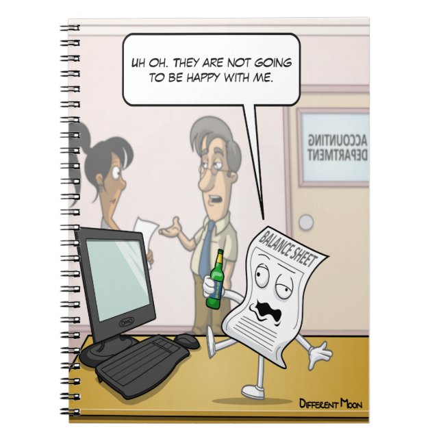 Bokföringsdocka balans för bärbara datorer i Lakan Anteckningsbok (Framsidan)