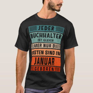 Bokföringsfödelsedag för januari född revisor t shirt