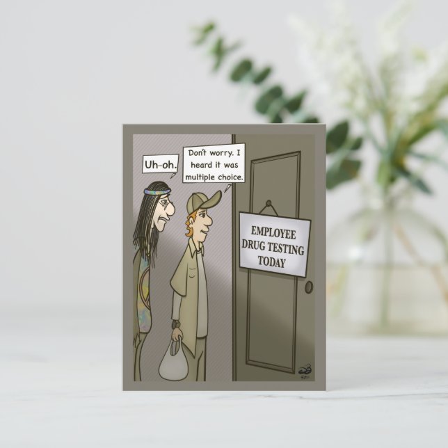 Bokföringskort för medarbetardroger vykort (Stående Fram)