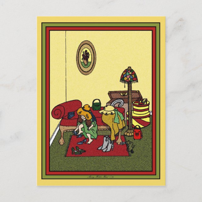 Bokföringskort för rum - anpassat vykort (Framsida)