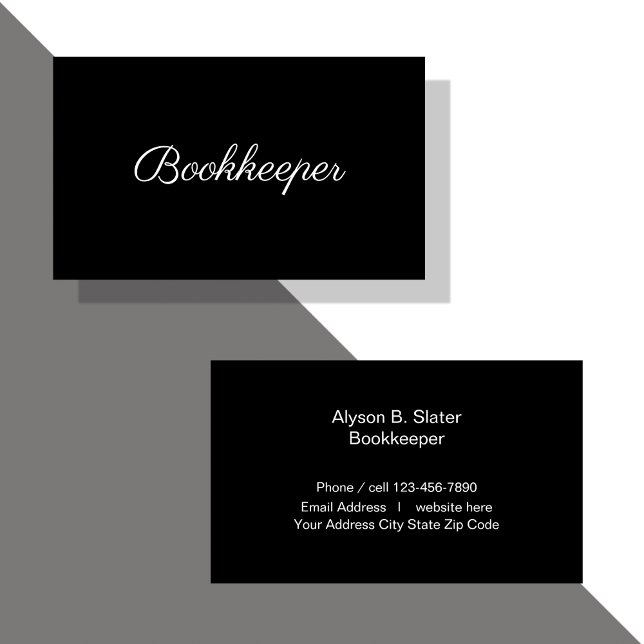 Bokföringsman Minimal Design Visitkort (Skapare uppladdad)