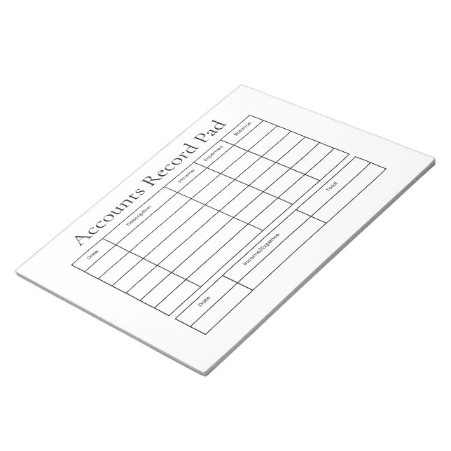 Bokföringspärm Ledger Anteckningsblock (Vinklad)