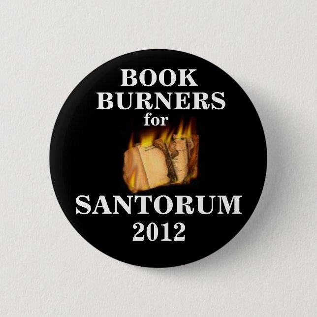 Bokgasbrännare för Santorum 2012 Knapp (Framsida)