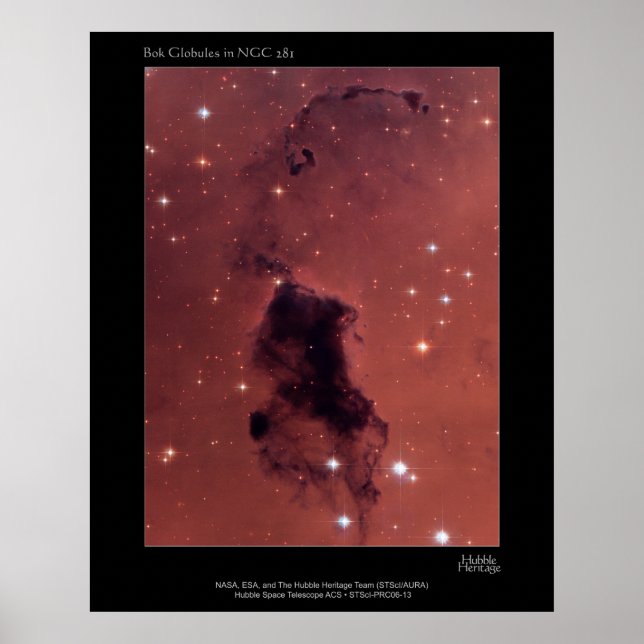 BokGlobulesInNGC281-2006-13 Poster (Framsidan)