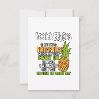 Bokhållare är som ananas. kort