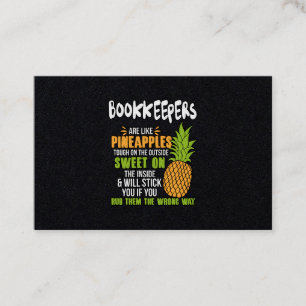 Bokhållare är som ananas. visitkort