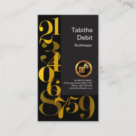 Bokhållare guld numrerar kreativet bleknad stil visitkort
