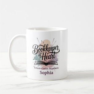 Bokhållare vid Heart-Personligen Kaffemugg
