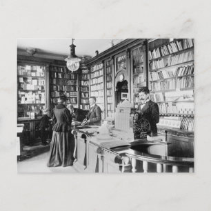 Bokhandel, 1895 vykort