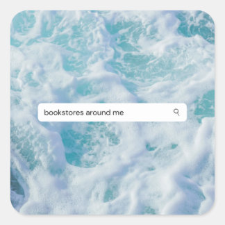 bokhandlare nära mig fyrkantigt klistermärke