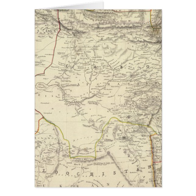 Bokhara, Cabool, Beloochistan och c Hälsningskort (Framsidan)