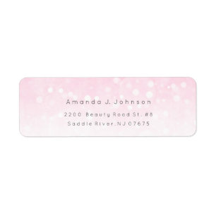 Bokhe Ljus delikat Rosa Ombre Adress Returadress Etikett