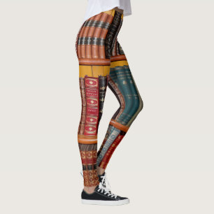 bokhyllan i bokar bibliotek leggings