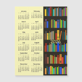 Bokhyllor 2026 Kalender Magnetkort