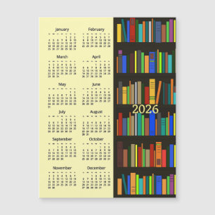 Bokhyllor 2026 Kalender Magnetkort