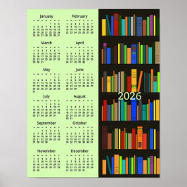 Bokhyllor Design 2026 Kalender Affisch