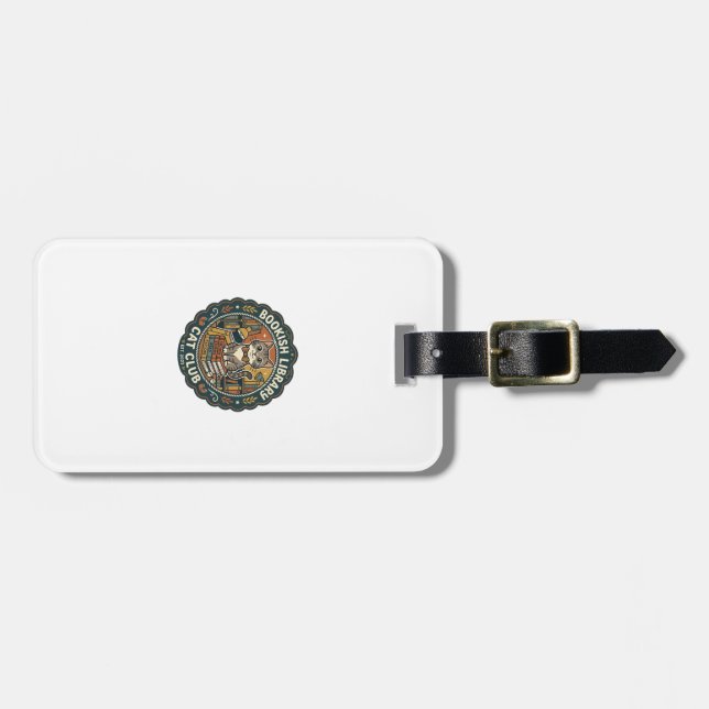 Bokig bibliotekskatt POD Vector Art - Bokig Libra Bagagebricka (Horisontell Framsida)