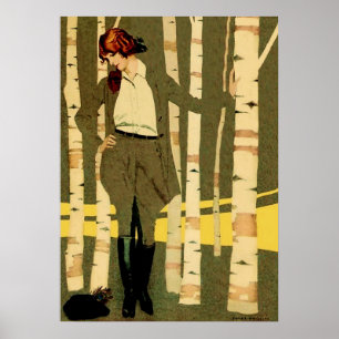 Bokillustration med påfågelsfjädrar av C Coles Phi Poster