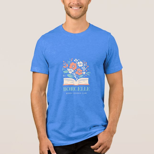 Bokklubb Blommig T-shirt Bokälskare Present (Framsida)