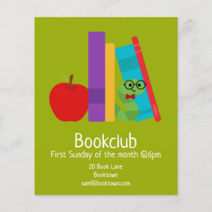 Bokklubb grupp boksession bibliotekssamhälle flygblad