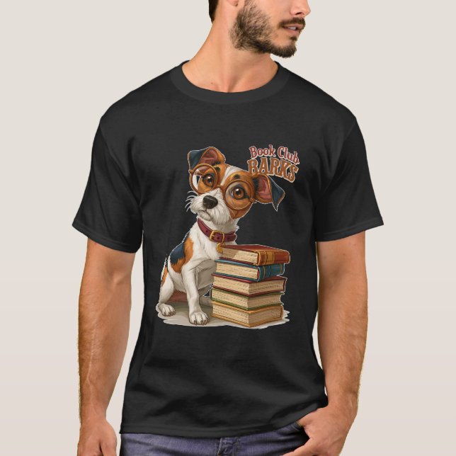 Bokklubbens Hund Läsglasögon T Shirt (Framsida)