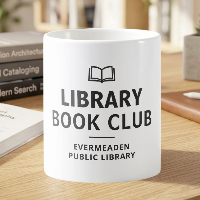 Bokklubbens namn bibliotek Anpassad  Kaffemugg (Skapare uppladdad)