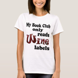 Bokklubbens vinetiketter tee shirt