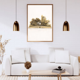 Bokkonstskulptur hopfälld skiss – Vintagepapper C Poster