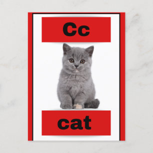 Bokkort för alfabet (med äkta bild)Helgdag Helg Vykort