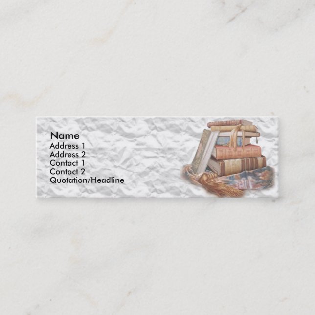 Boklagret shoppar magra visitkortBookmarkers Mini Visitkort (Framsida)