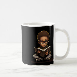 Bokläser afro afroamerikansk läsare Bokälskare Kaffemugg