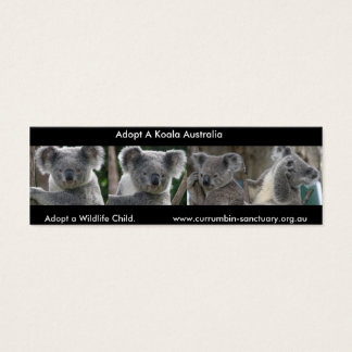 Bokmärk Koalas Adoptera ett vilda djur barn Austra Litet Visitkort