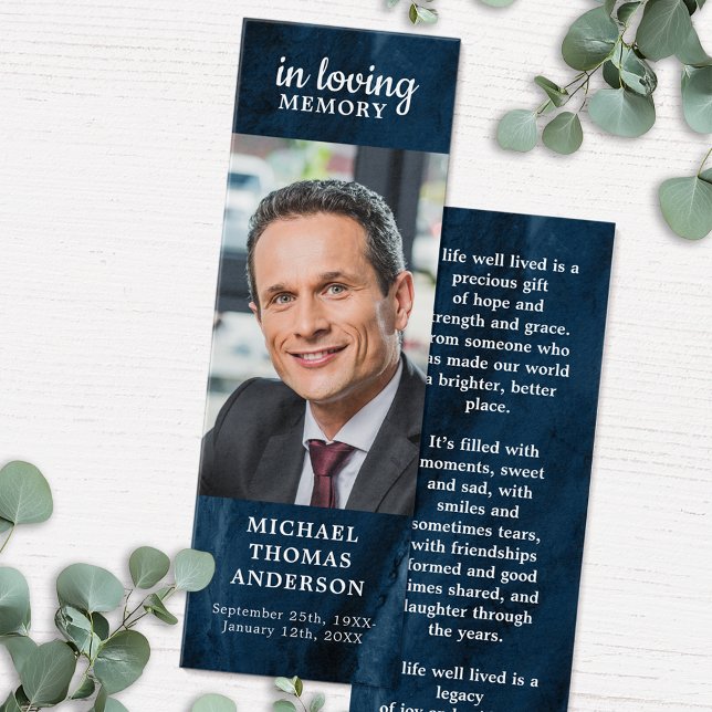 Bokmärke firande i Life Blue Marble Dikt Litet Visitkort (Skapare uppladdad)