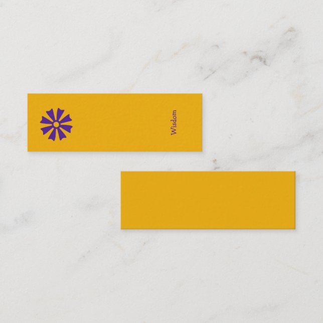 Bokmärke för afrikansk Adinkra (Wisdom) Mini Visitkort (Fram/baksida)
