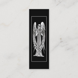 Bokmärke för Beardsley ängelart nouveau Mini Visitkort